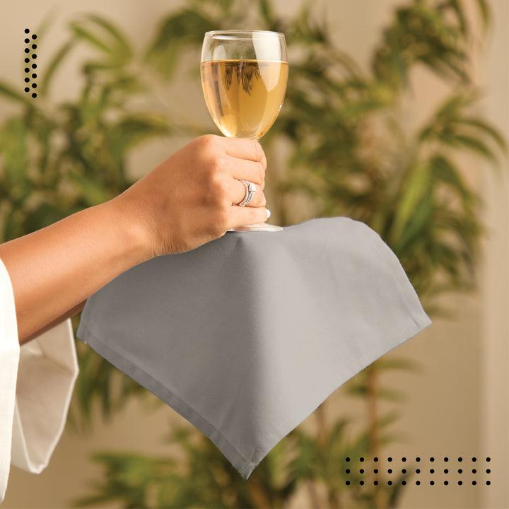 Cotton Beige Table Napkins (Pack of 12)