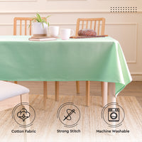 Cotton Mint Green Table Cloth (Pack of 1)