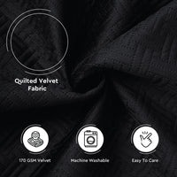 Quilted Polyester Fabric Black Fabric