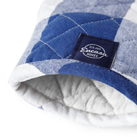 Cotton Buffalo Blue Checks Oven Gloves (Pack of 2)