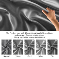 Satin Polyester Silk Grey Fabric