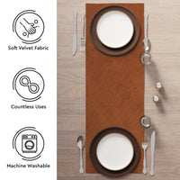 Quilted Velvet Orange Table Runner