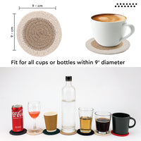 Cotton Beige & Off White Coaster