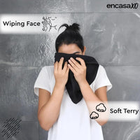 Cotton Black Bath Towel (Pack of 6)