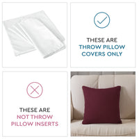 Cotton Maroon+Beige Cushion Cover (Pack of 2)