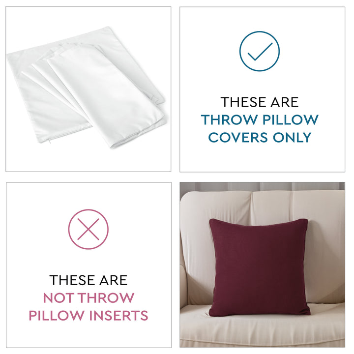 Cotton Maroon+Beige Cushion Cover (Pack of 2)