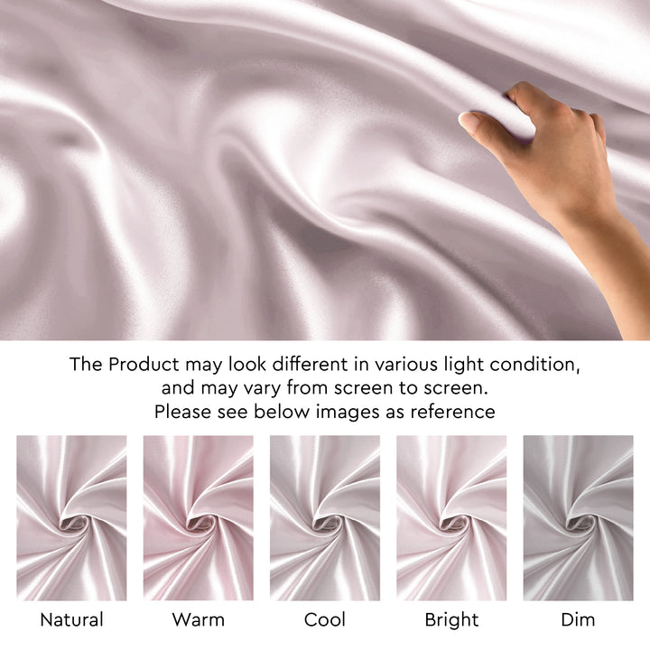 Satin Polyester Silk Rosewater Fabric