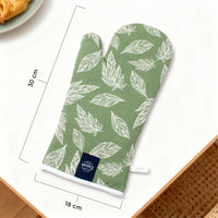 20s Sheeting Big Leaf Green Oven Gloves (Pack of 2)