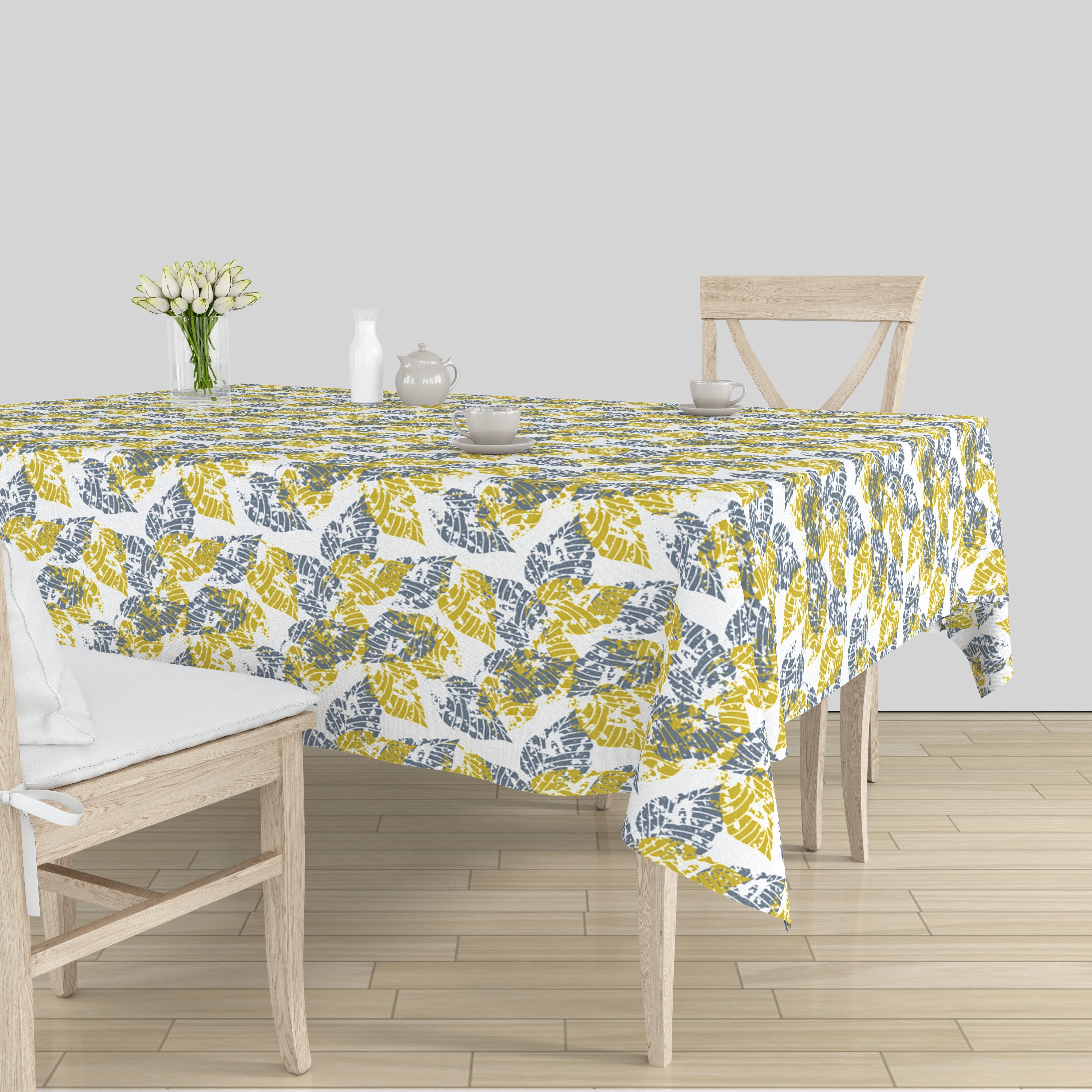 Polyester Dry Leaves Table Cloth (Pack of 1)