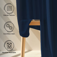 Canvas Scotch Blue Curtain (Pack of 1)