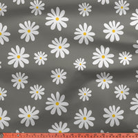 20s Sheeting Grey Daisy Fabric (1 Meter)