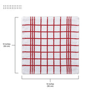 Cotton Terry Red Dish Towel (Pack of 6)