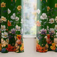 Blackout Polyester J2 Green Curtain (Pack of 2)