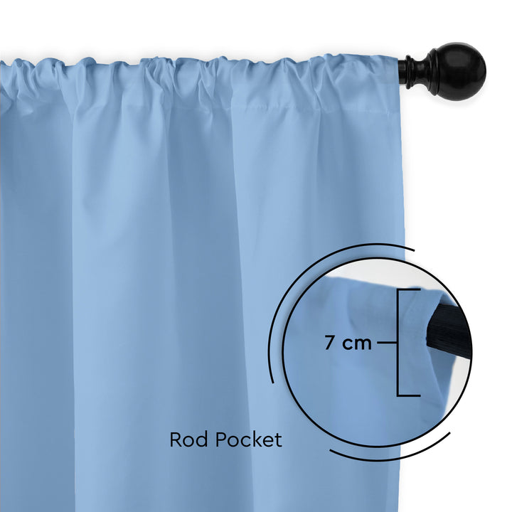 Micro Blue Curtain (Pack of 2)