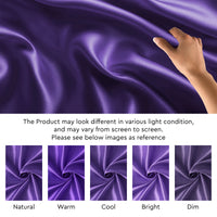 Satin Polyester Silk Violet Fabric