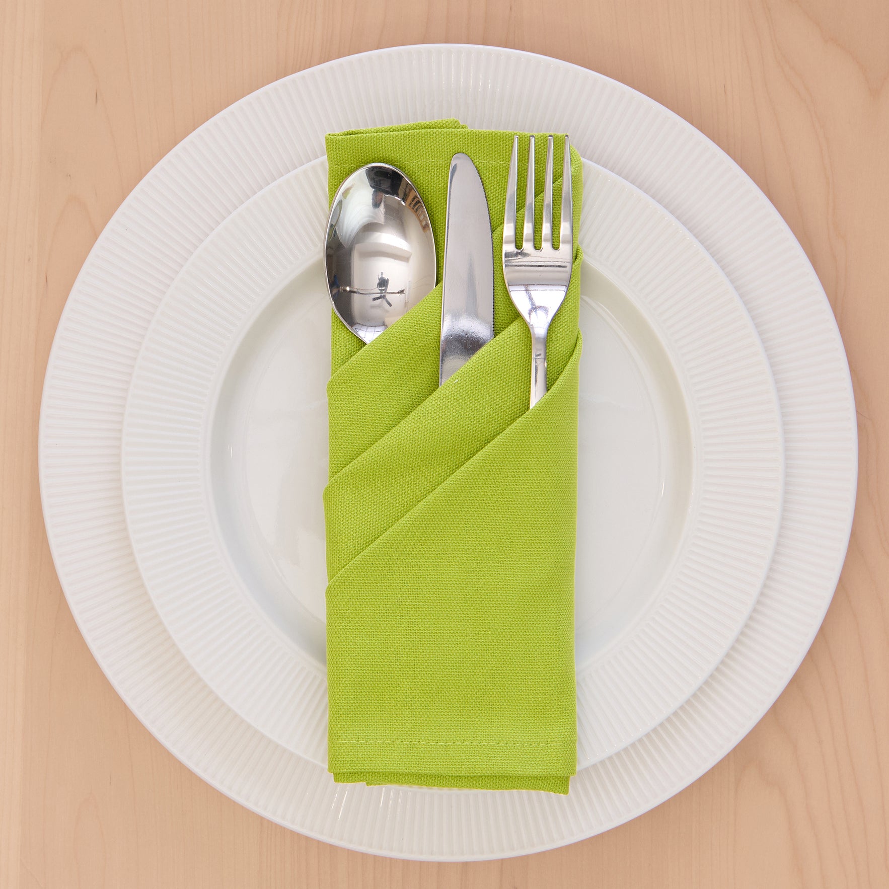 Cotton Green Table Napkins (Pack of 12)