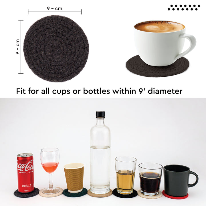 Cotton Dark Grey Coaster