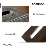 PU Leather Grey Tissue Box (Pack of 1)