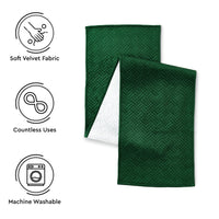 Quilted Velvet Forest Green Table Runner