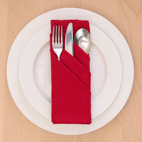 Cotton Deep Red Table Napkins (Pack of 6)