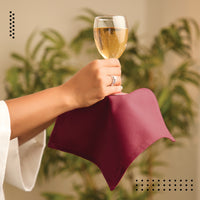 Cotton Rich Maroon Table Napkins (Pack of 12)