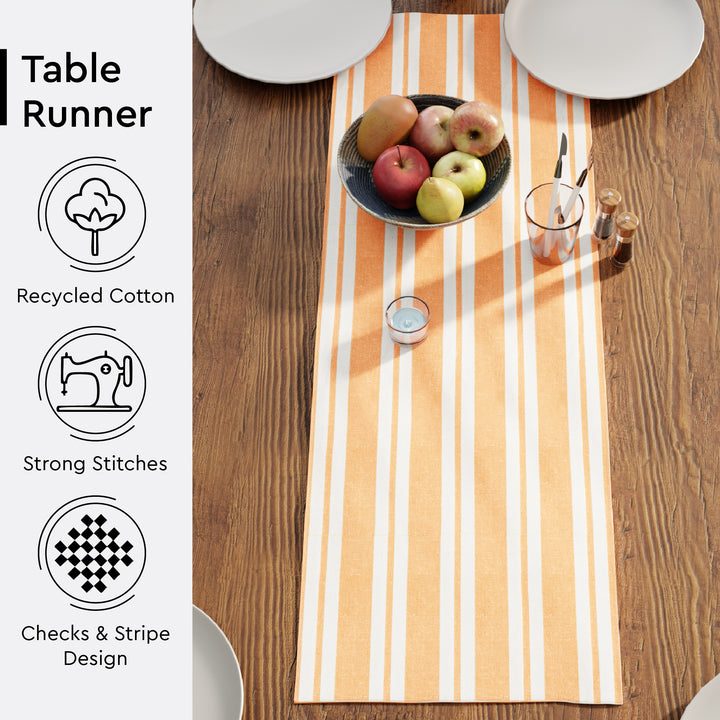 RC Yarn-Dyed Franca Yellow Stripes Table Runner (Pack of 1)