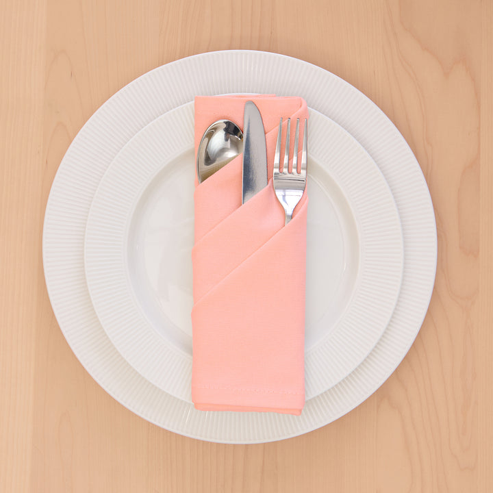 Cotton Peach Table Napkins (Pack of 6)