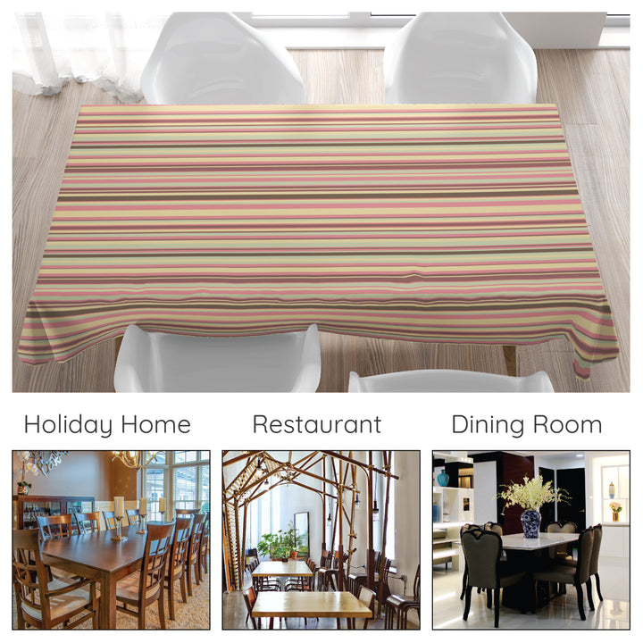 Cotton Multistripe Table Cloth (Pack of 1)
