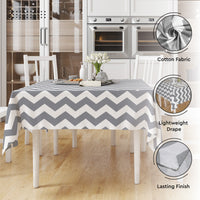 Cotton Zig Zag Table Cloth (Pack of 1)