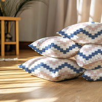 Micro Chevron Blue Cushion Cover