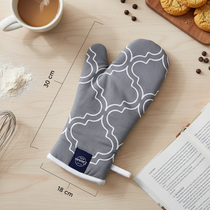 20s Sheeting Trellis Grey Oven Gloves (Pack of 2)