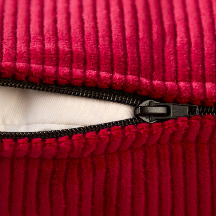 Corduroy Red Cushion Cover