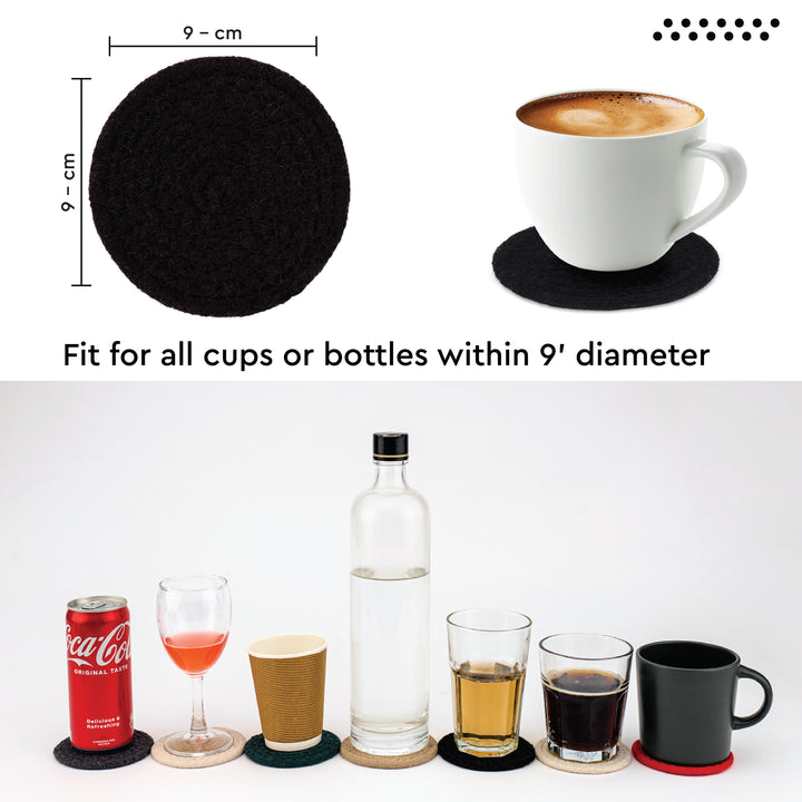 Cotton Black Coaster