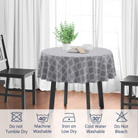 Polyester Grey Trellis Table Cloth (Pack of 1)