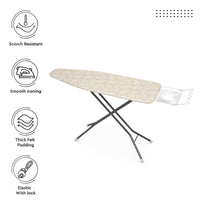 Cotton Beige Ironing Board Cover (Pack of 1)