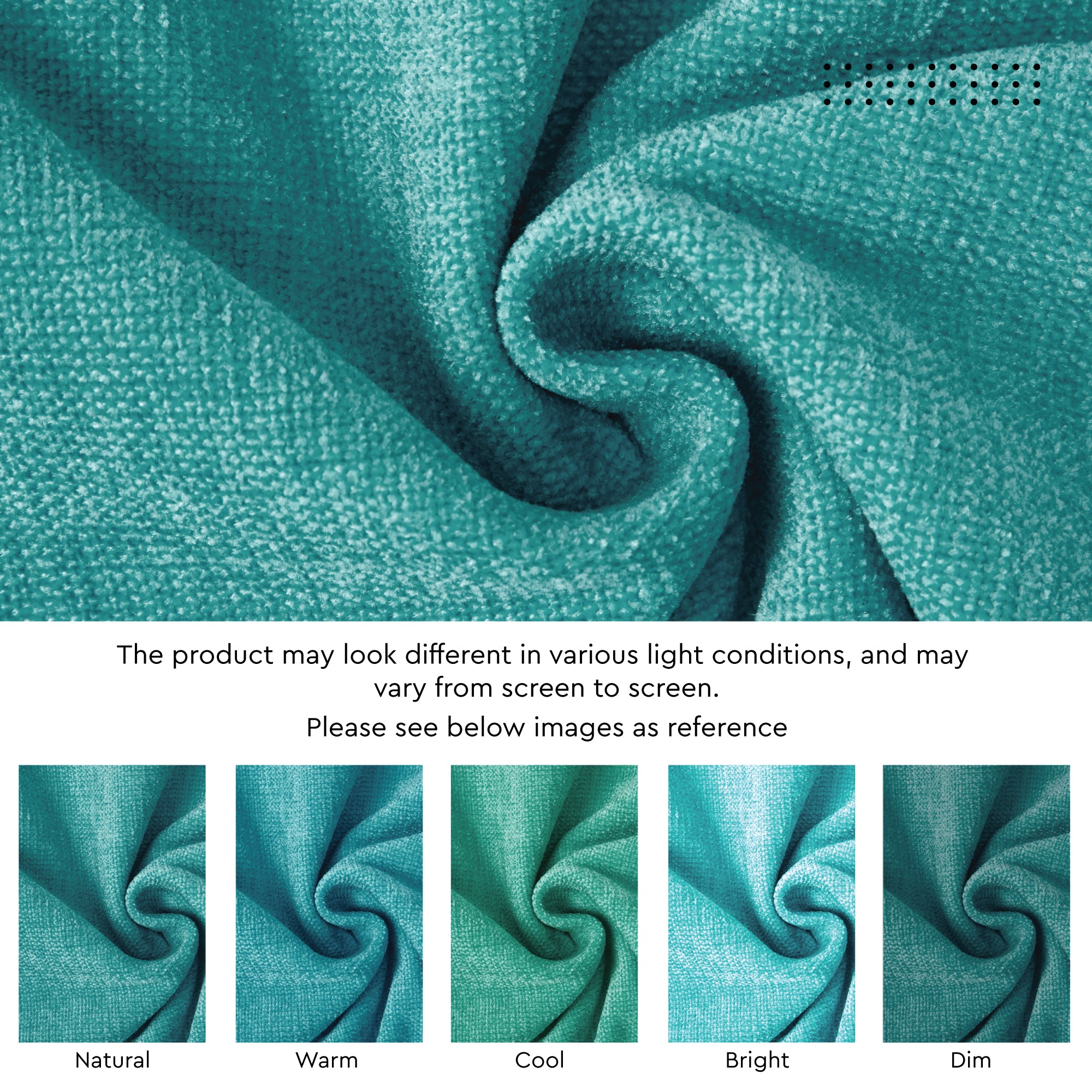 Chenille Turq Blue Table Runner