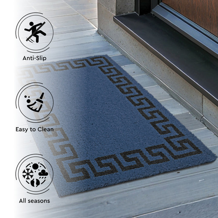 Coir Door Mats for Home Entrance Thick Anti-slip Welcome Doormat with PVC Back | Ideal for Indoor, Outdoor, Patio, Home and Office | Durable and Easy to Clean