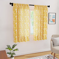 Polyester Blotch Mango Curtain (Pack of 2)