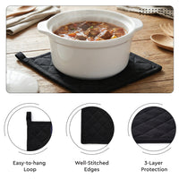 Cotton Full Black Oven Glove & Pot Holder