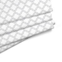 20s Sheeting White Tiles Fabric (1 Meter)