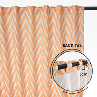 Micro Fire Orange Curtain (Pack of 2)