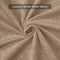 Embossed Velvet Beige Curtain