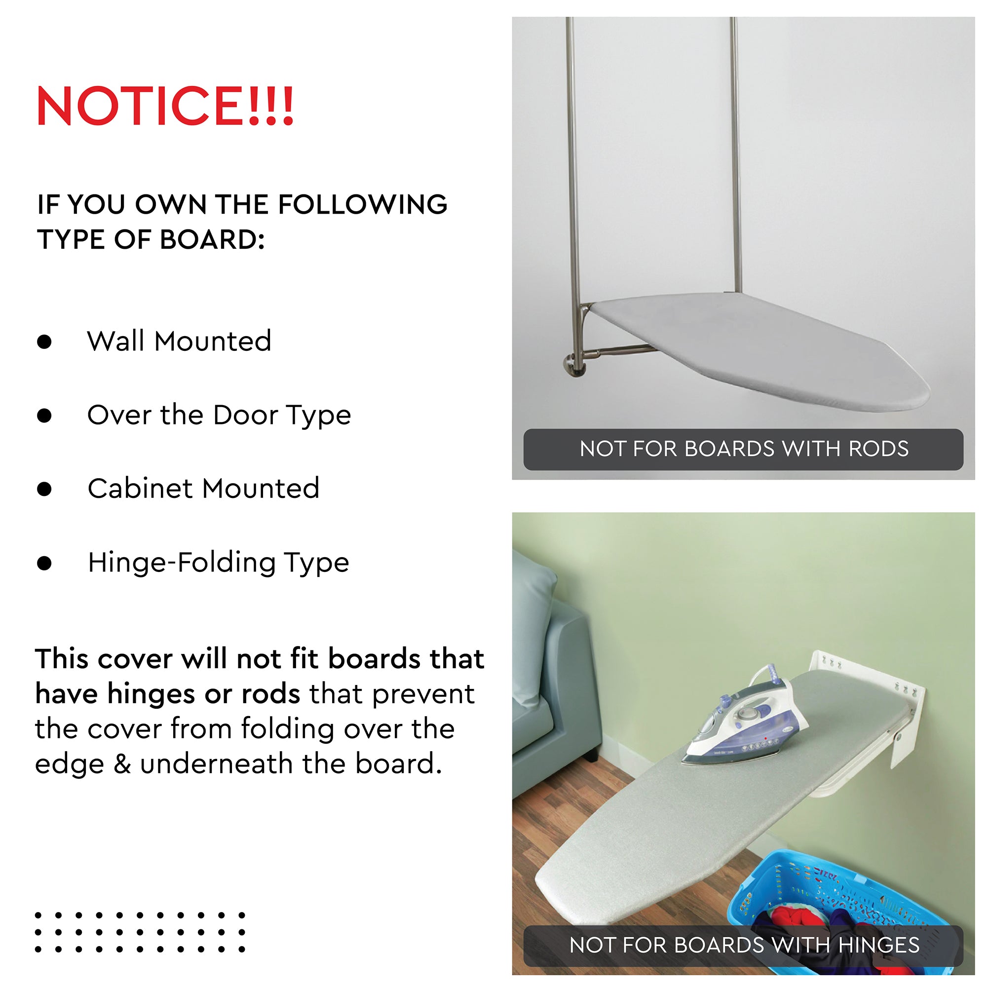 Cotton Roma Grey Stripes Ironing Board Cover (Pack of 1)