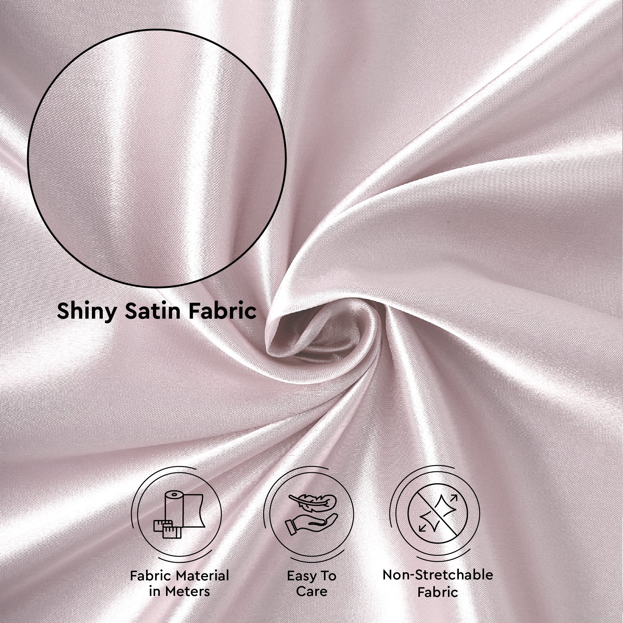 Silky Satin Fabric Material By Meter | 110 Cm Width, Silk & Shiny Fabrics | Fabric For Scrunchies, Dress, Pillowcases, Pajamas, Evening Dress, DIY