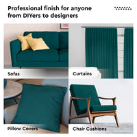 Mercerised Cotton Canvas Fabric, 100x150 cm Wide | Sold by the Metre, Cut to Length | Fabric For Cushions, Sofa Covers, Light Upholstery, Embroidery, Dress Material