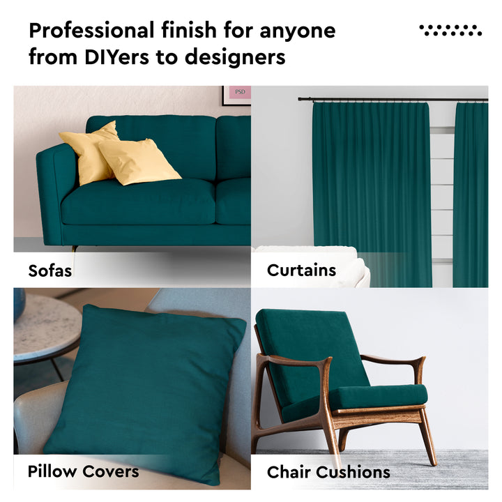 Mercerised Cotton Canvas Fabric, 100x150 cm Wide | Sold by the Metre, Cut to Length | Fabric For Cushions, Sofa Covers, Light Upholstery, Embroidery, Dress Material