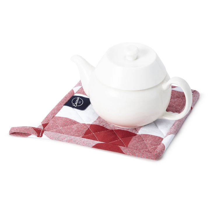 Cotton Buffalo Red Checks Pot Holders (Pack of 2)