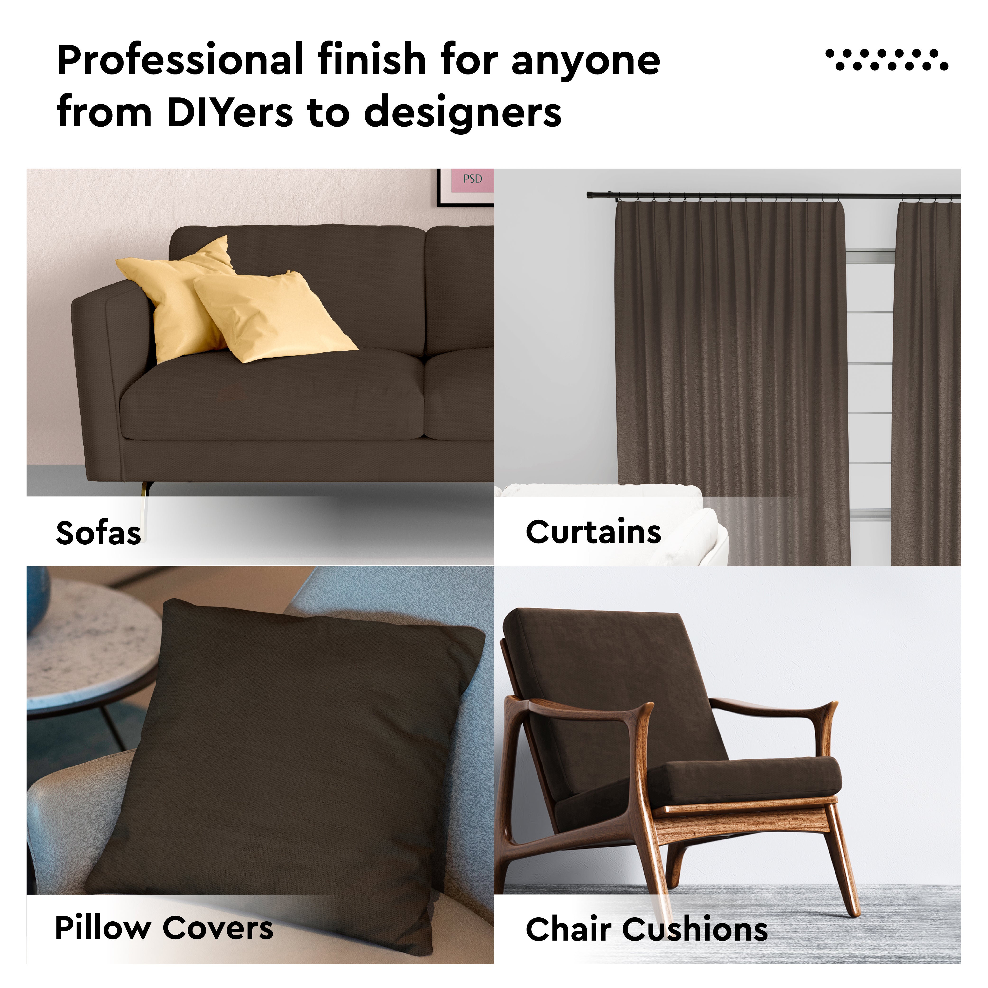 Mercerised Cotton Canvas Fabric, 100x150 cm Wide | Sold by the Metre, Cut to Length | Fabric For Cushions, Sofa Covers, Light Upholstery, Embroidery, Dress Material