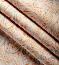 Blackout Polyester Marble Peach Curtain (Pack of 2)