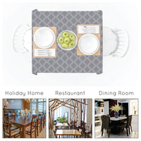 Polyester Grey Trellis Table Cloth (Pack of 1)